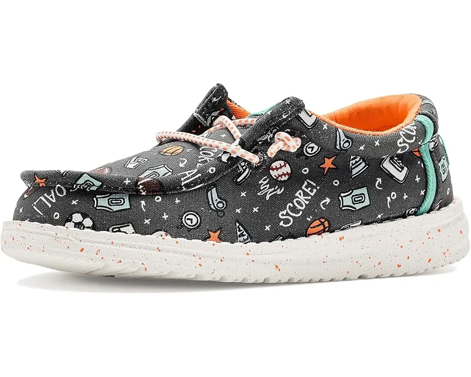 Детские кроссовки Hey Dude Kids Wally Print с принтом и технологией Flex & Fold