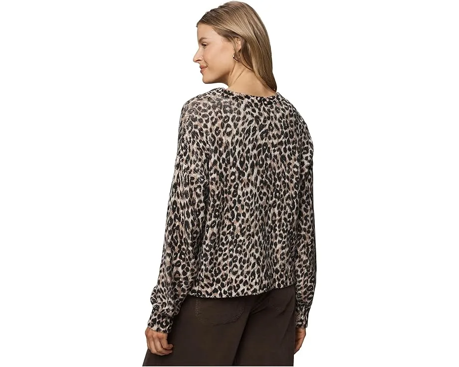 Splendid Свитер Delaney Leopard с расслабленным силуэтом и леопардовым принтом