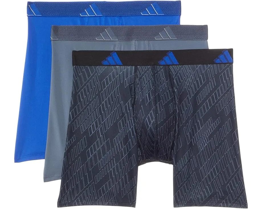 Трусы-боксеры Adidas Athletic Fit Microfiber 3 шт с бесшовной талией
