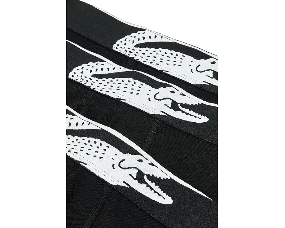 Набор из 3 боксеров Lacoste 3-Pack Crocodile Logo Boxer Briefs с логотипом крокодила