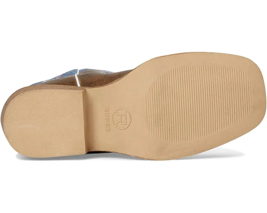 Сапоги Willow с джинсовым голенищем и перьевым швом от Roper Kids