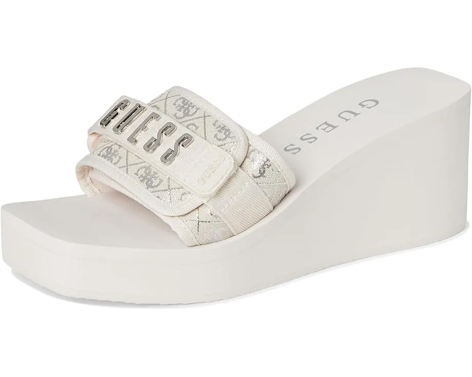 Босоножки GUESS Dellean на платформе с квадратным носком и стразом