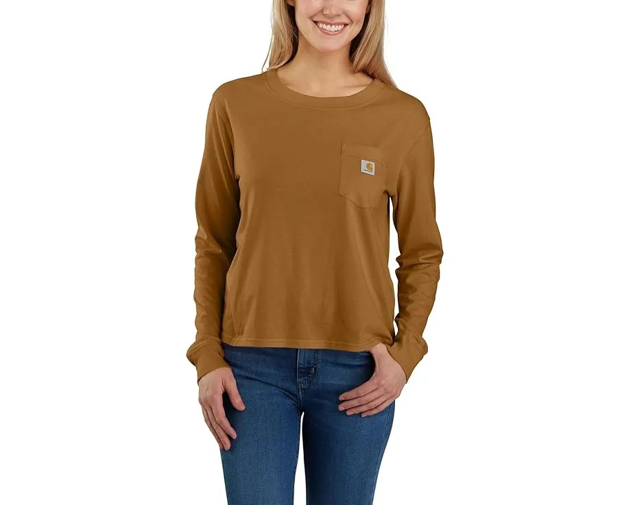 Футболка Carhartt Loose Fit Lightweight Long Sleeve с карманом