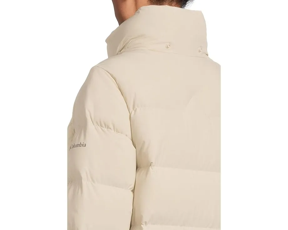 Длинная куртка Columbia Amaze Puff с капюшоном на пухе 650 и съемными лямками для переноски