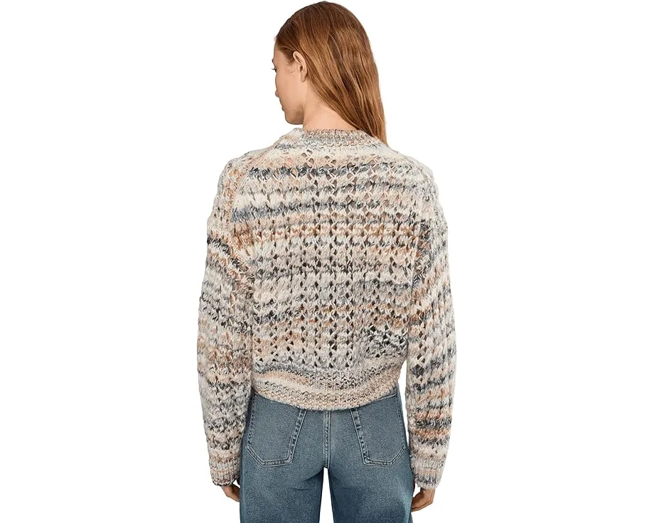 Свитер Madewell Fawn Open Stitch с полосками и ажурной вязкой