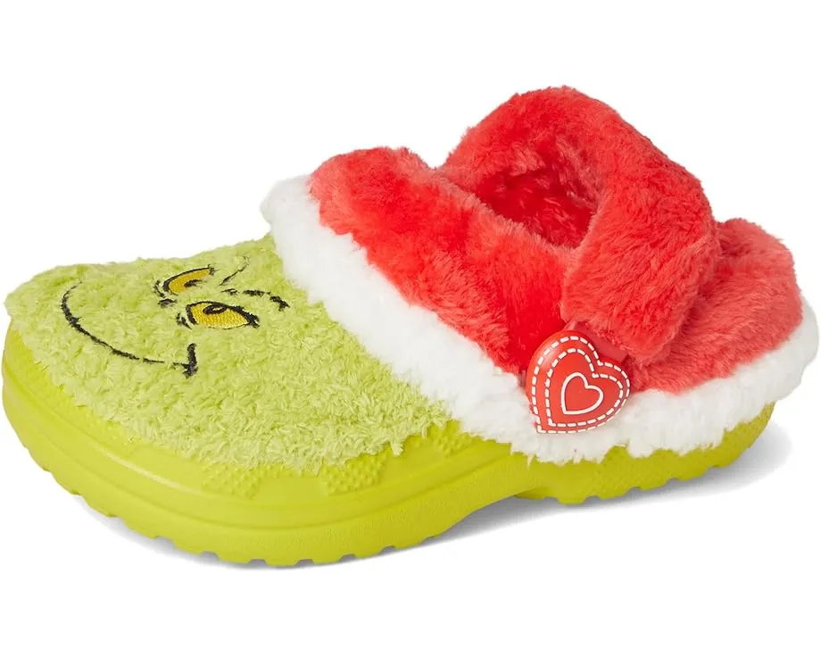 Утепленные кроксы The Grinch Classic Lined Clog для детей с искусственным мехом