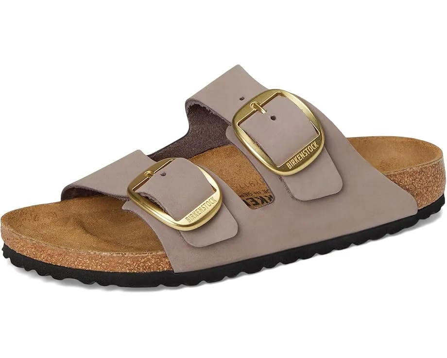 Биркенштоки Arizona Big Buckle из нубука с широкой пряжкой и пробковой стелькой