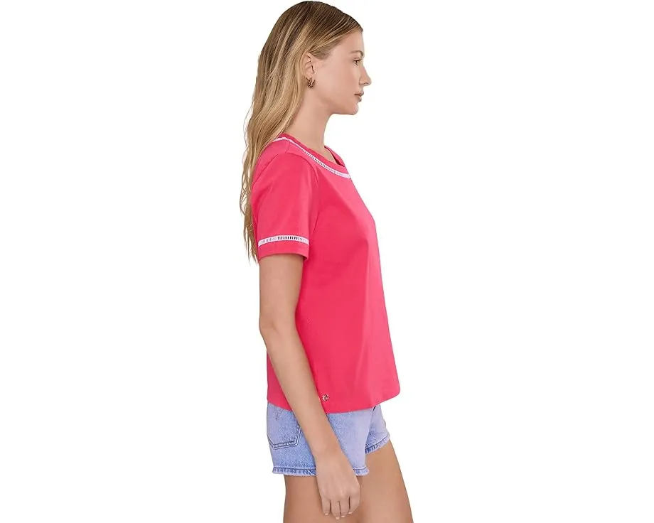 Топ Clairmont Ladder Lace Knit от Lilly Pulitzer с вставками из кружева и каре