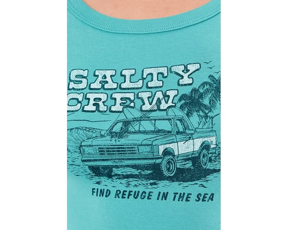 Футболка-майка Truck Stop с принтом бренда Salty Crew и простым кроем