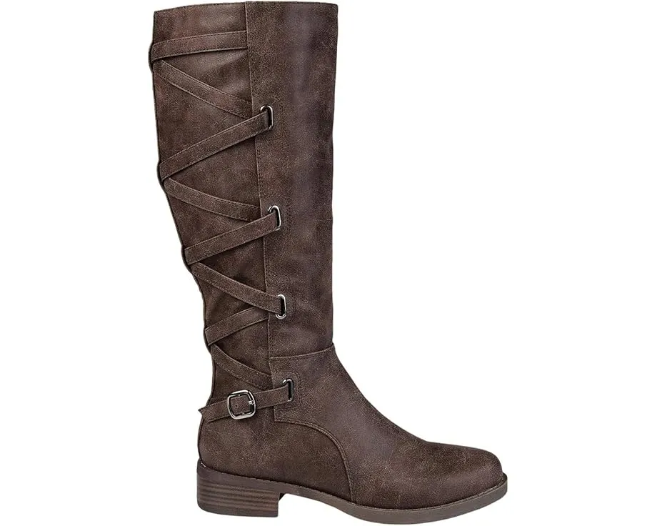 Ботинки Journee Collection Carly с зигзагообразной шнуровкой и низким каблуком