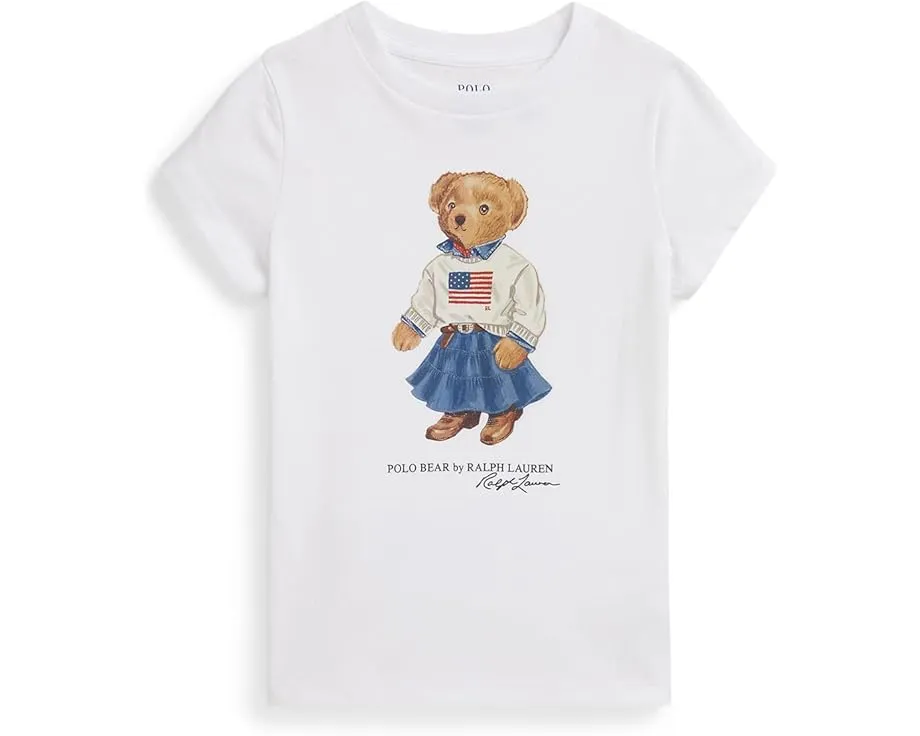 Футболка из хлопкового джерси с медвежонком Polo Ralph Lauren Kids для малышей