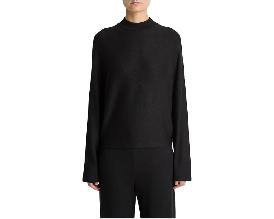 Уютный топ Vince с длинным рукавом и стойкой