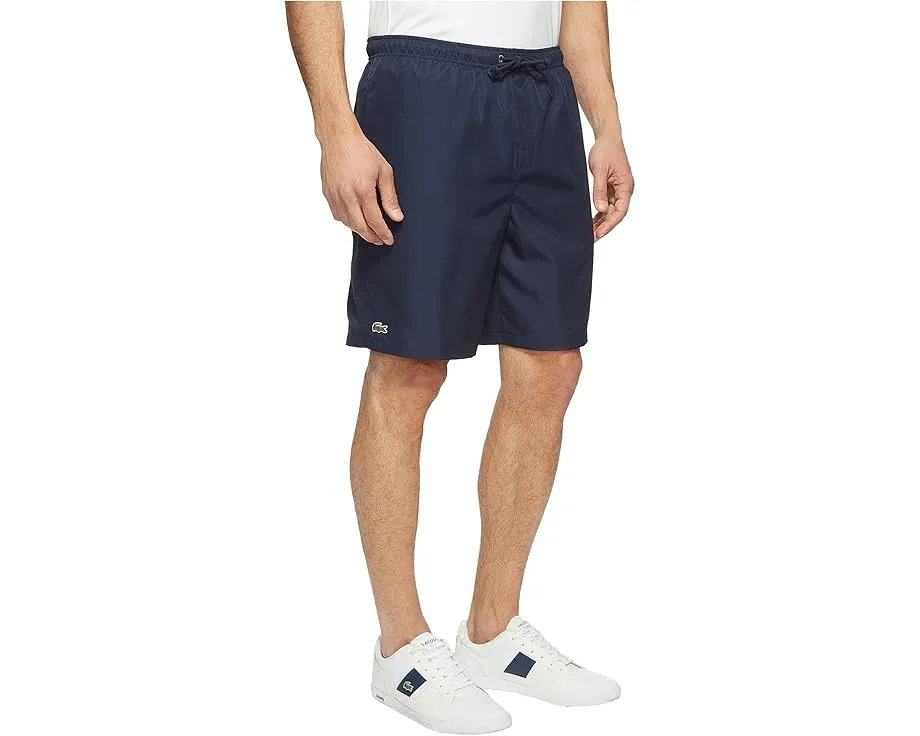 Легкие теннисные шорты Lacoste из тафты с алмазным переплетением