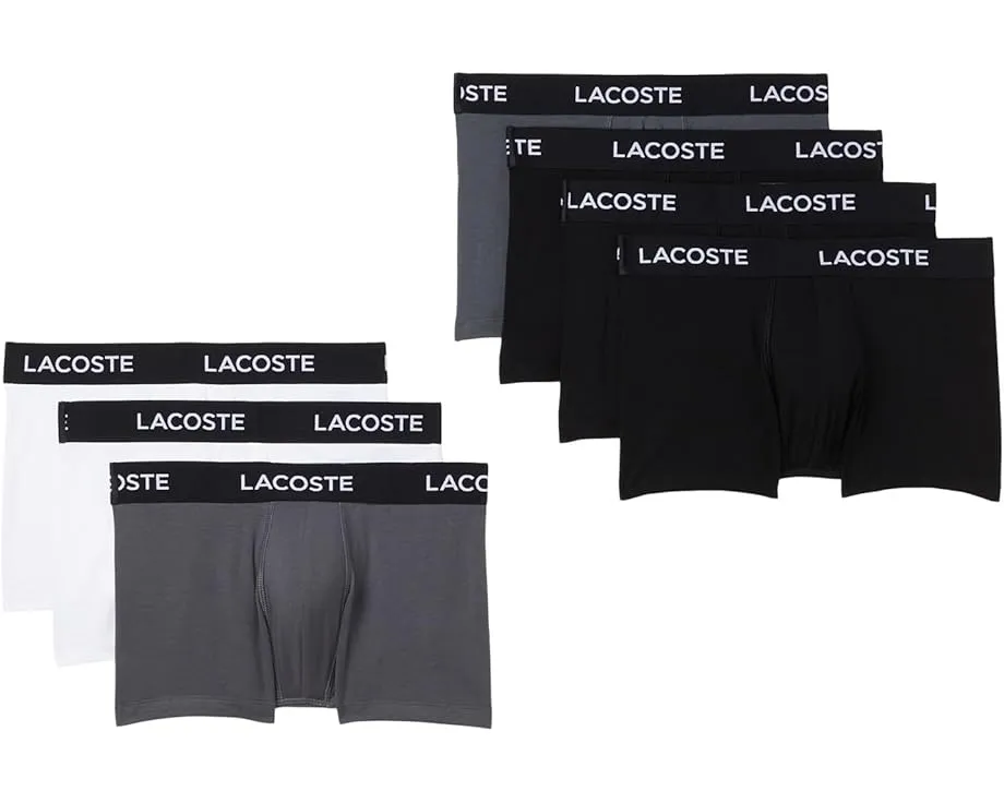 Набор из 7 трусов Lacoste 7-pack Logo Waist Trunks с фирменным поясом