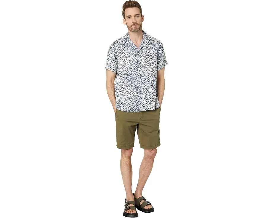 Короткая рубашка John Varvatos Danny с принтом и свободным кроем