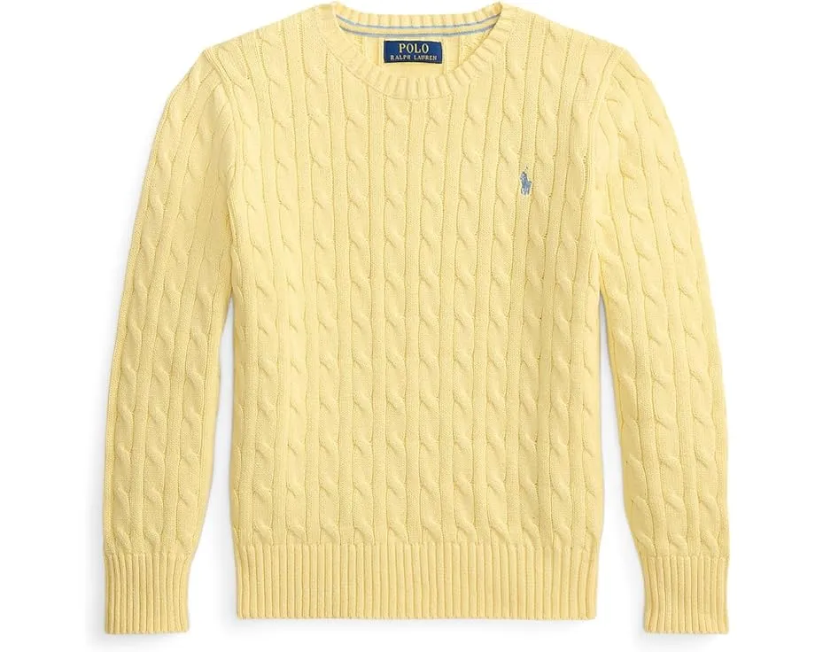 Свитер с косой из хлопка Polo Ralph Lauren Kids для детей