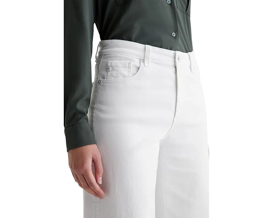 Джинсы AG Jeans Saige с завышенной талией и широкими штанинами в цвете Gallery White