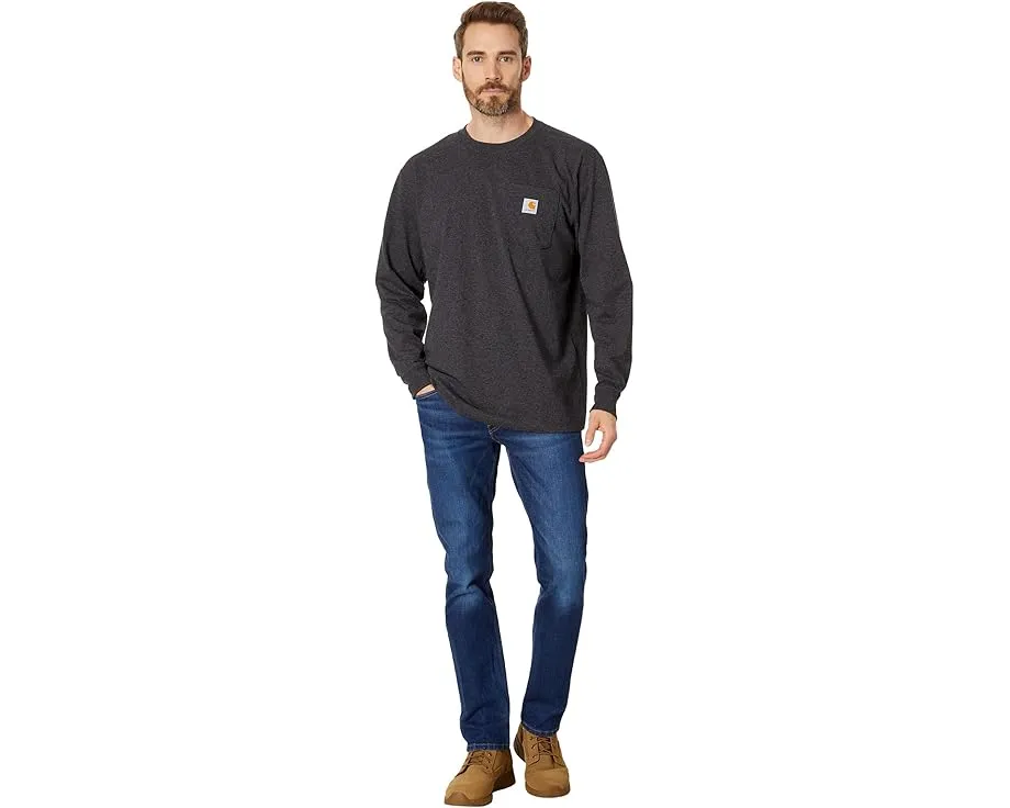 Carhartt Рабочая футболка с длинным рукавом и нагрудным карманом