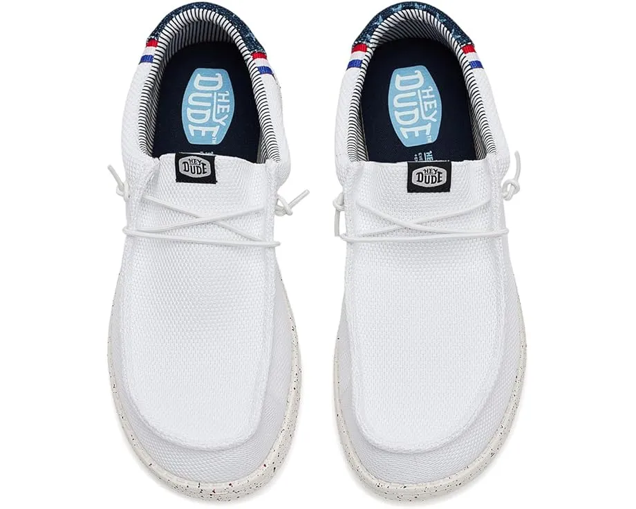 Кроссовки Hey Dude Wally Americana с хлопковым верхом и эластичными шнурками
