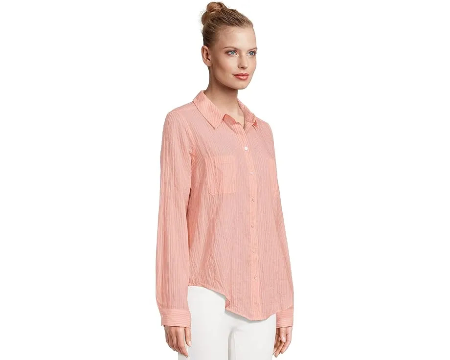 Рубашка из льна Lilly Pulitzer Sea View с накладными карманами