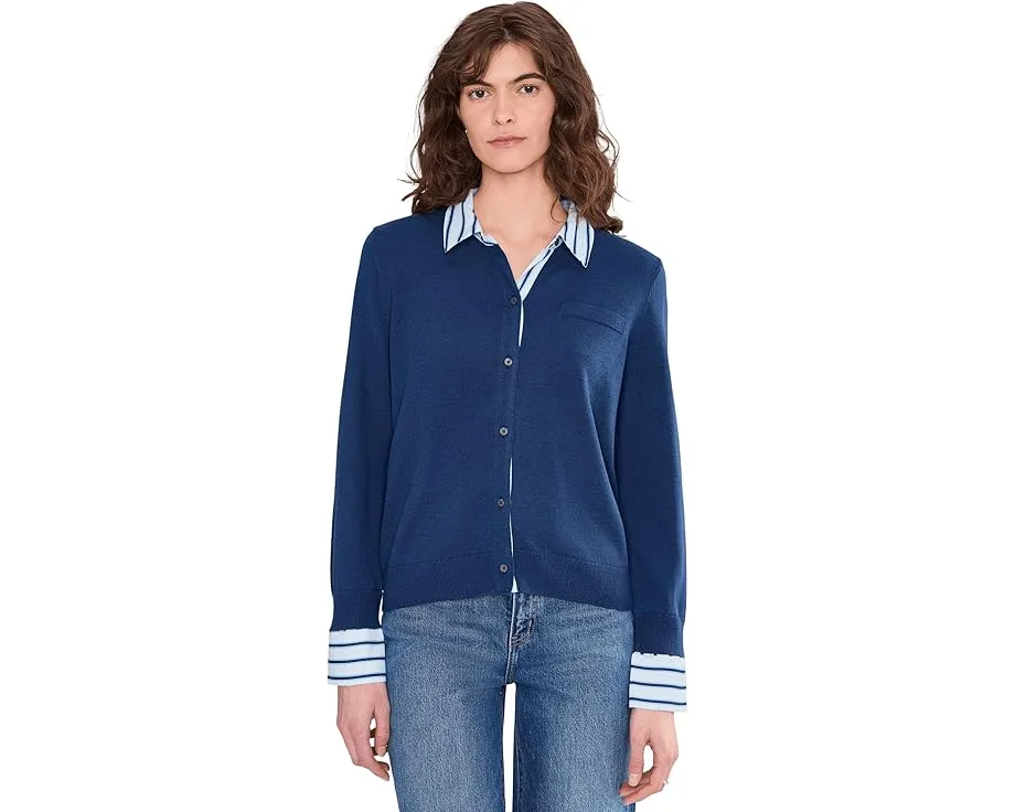 Кардиган Vince Camuto с плетеными отделками из смесовой пряжи