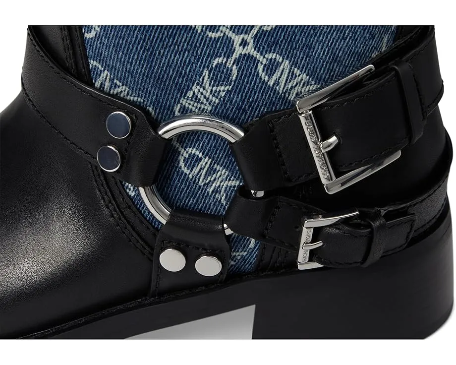 Кожаные мото-ботинки Crosby с квадратным носком и молнией от MICHAEL Michael Kors