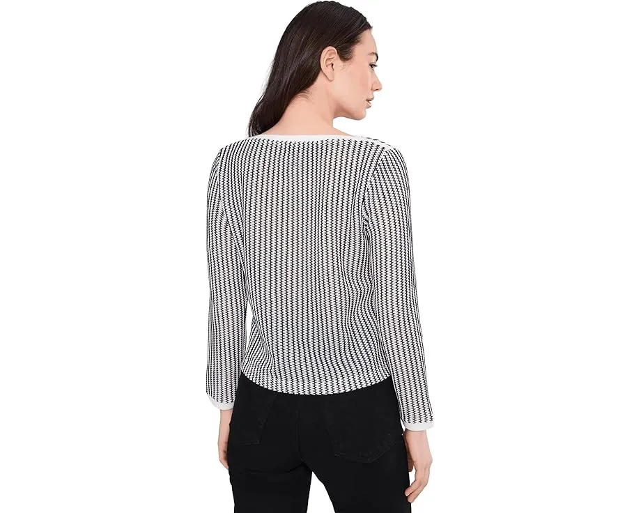 Укороченный топ NIC+ZOE с геометрическим зигзагообразным узором