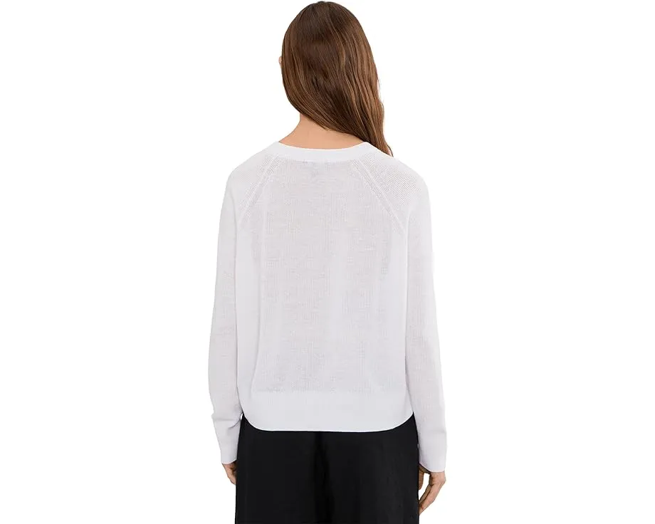 Свитер Eileen Fisher с круглой горловиной из органического льна и хлопка