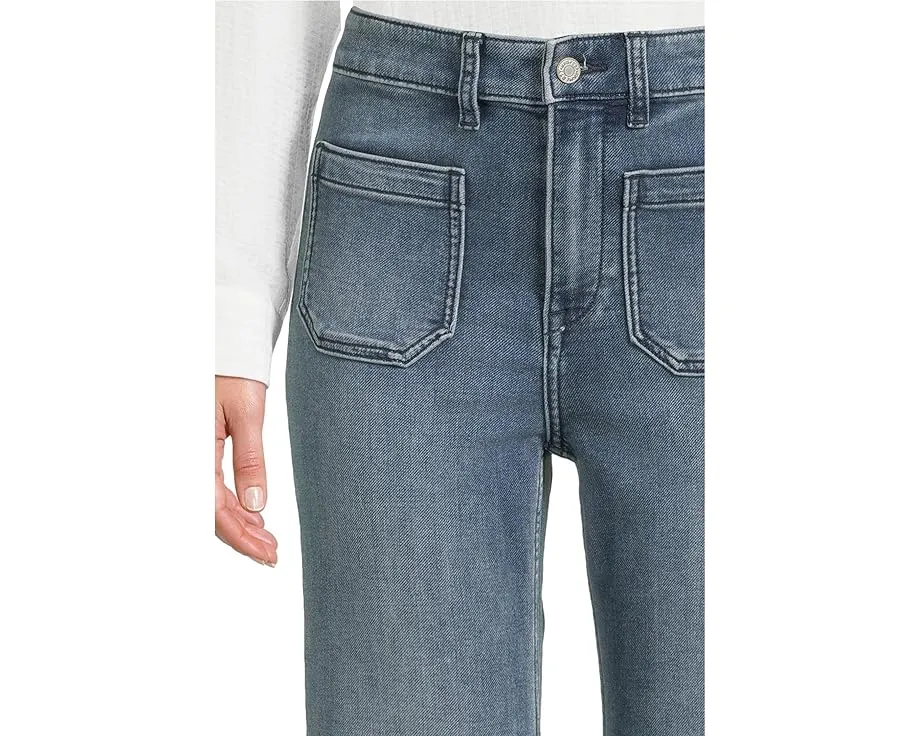 Брюки Faherty с высокой посадкой и карманами-патчами из стрейч-терри