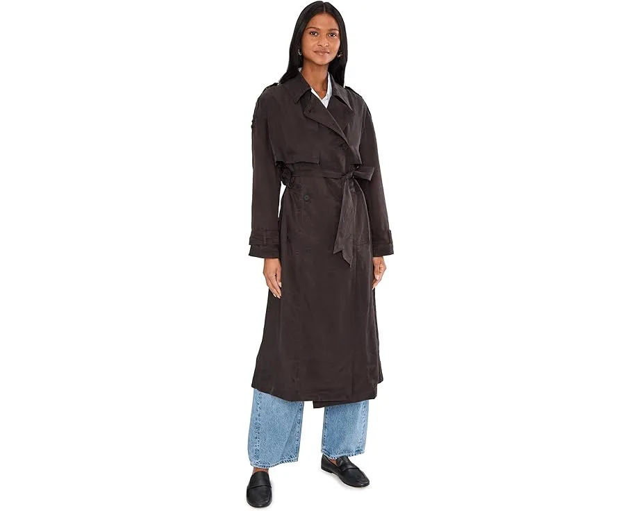 Тренч AllSaints Linnie с поясом и отложным воротником из лиоцелла