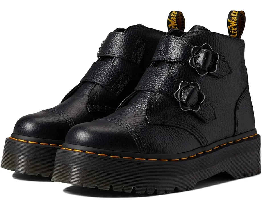 Ботинки Dr. Martens Devon Flower с цветочными ремнями и рантом Goodyear