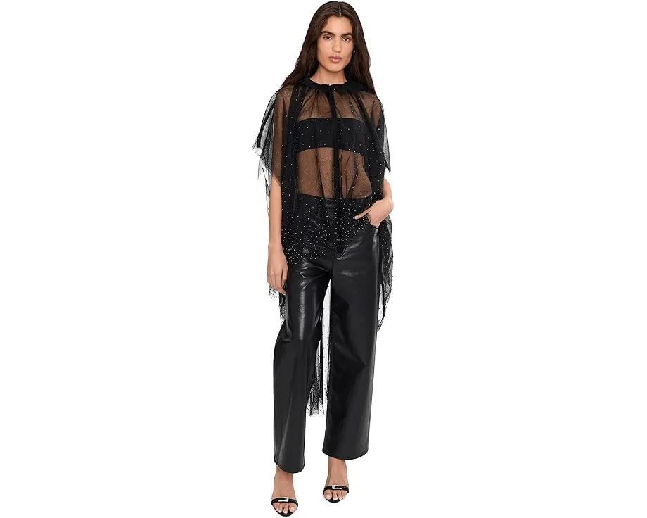 AllSaints Sez накидка из тюля с декоративными элементами
