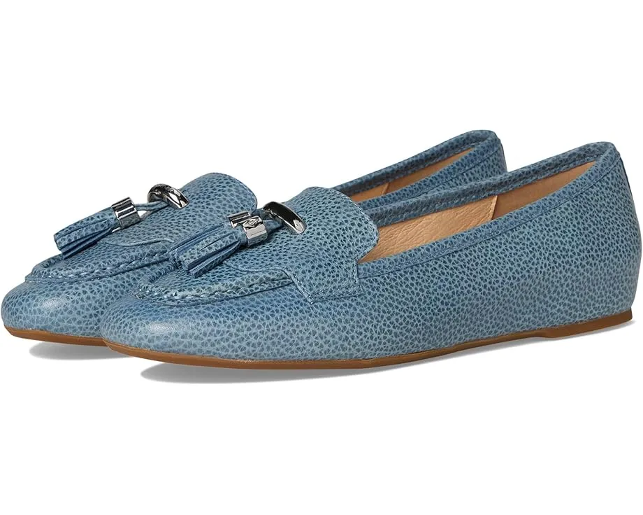 Лоферы Donald Pliner Loriel из чёрного лакированного кожи с декоративным кольцом и кисточкой