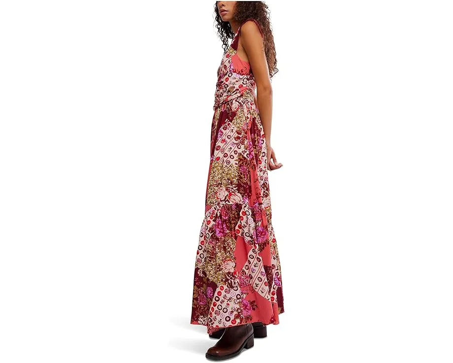 Платье макси Sasha Free People с вырезом лодочкой и сборками