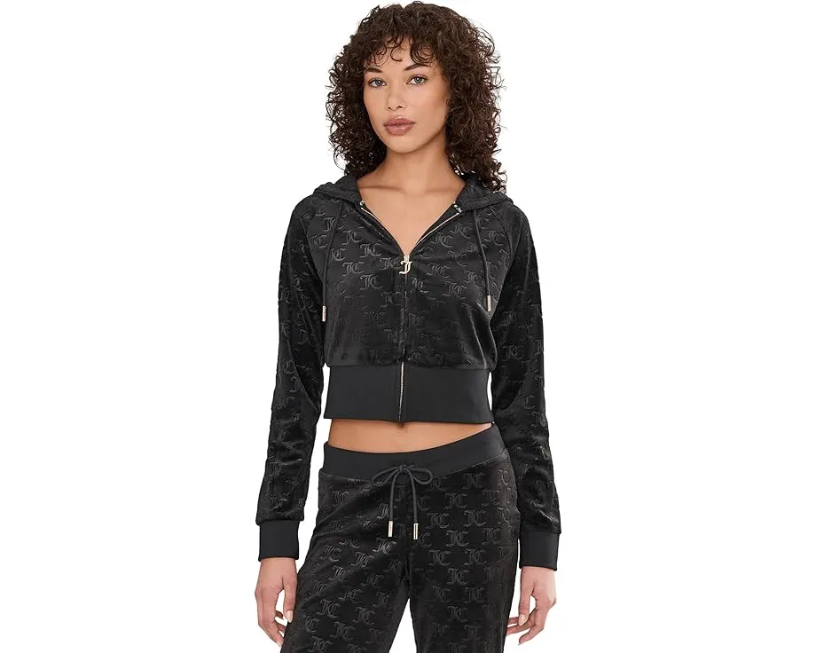 Худи Juicy Couture Corset Zip Front с вышитыми инициалами