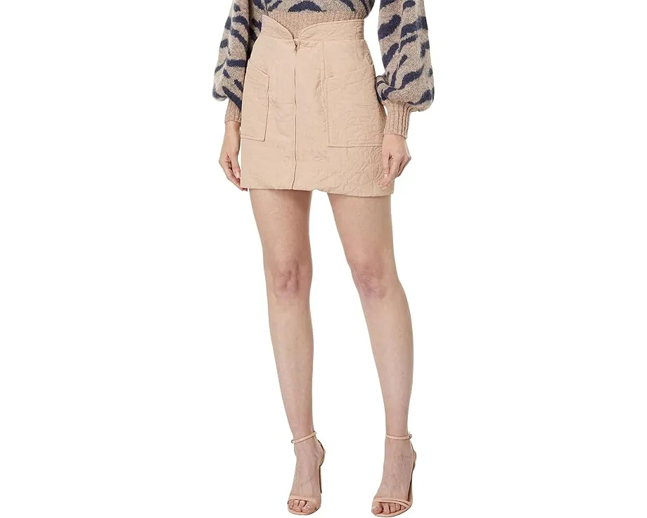 Мини-юбка Journee с стеганым узором и молнией от en saison