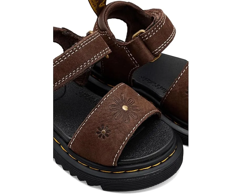 Сандалии Dr. Martens Marlowe Flower T для малышей с тиснением и пряжками