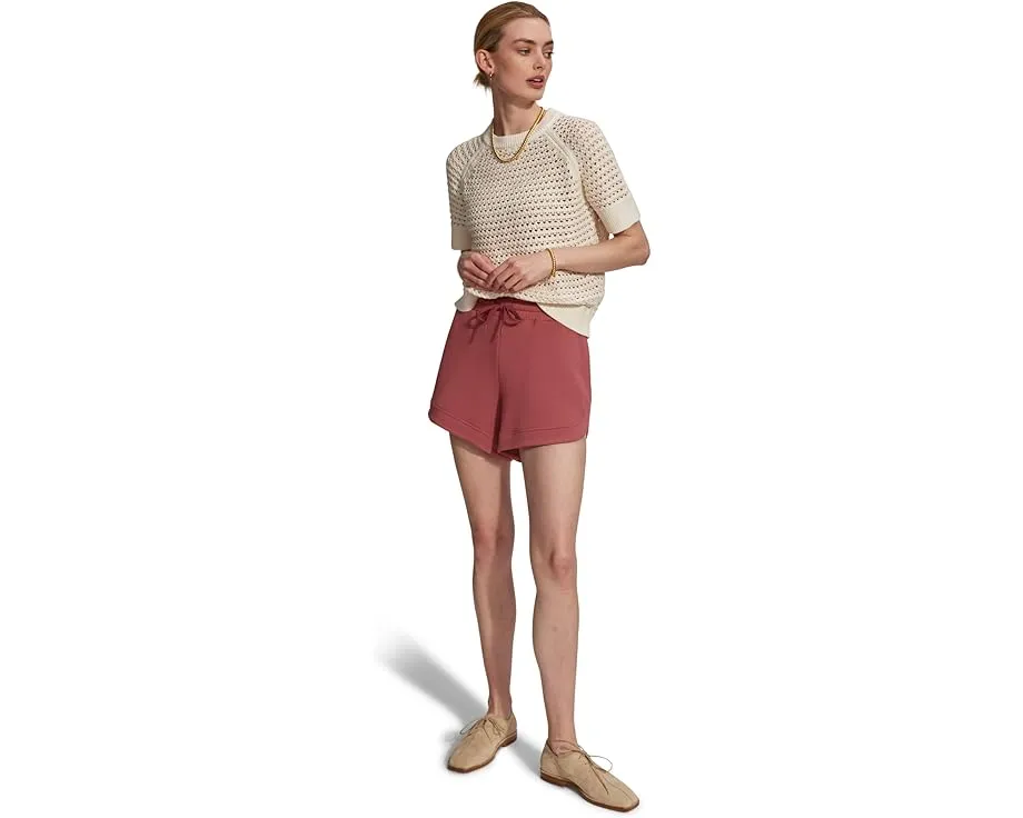 Вязаная кофта Alva Knit от Varley с круглым вырезом и короткими рукавами