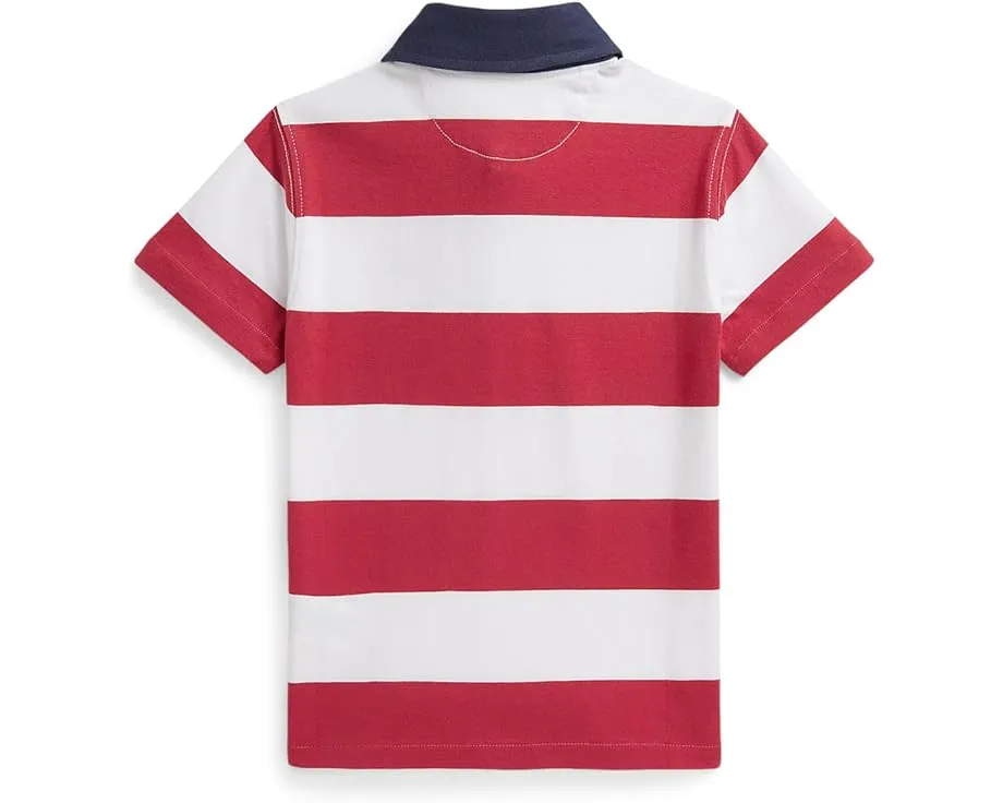 Рубашка-регби Polo Ralph Lauren из хлопкового джерси в полоску с коротким рукавом для малышей и детей младшего возраста