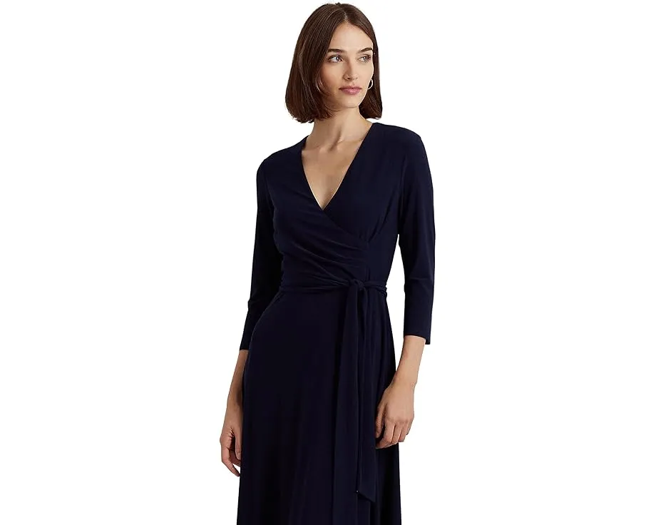 Платье миди Lauren Ralph Lauren из джерси с запахом