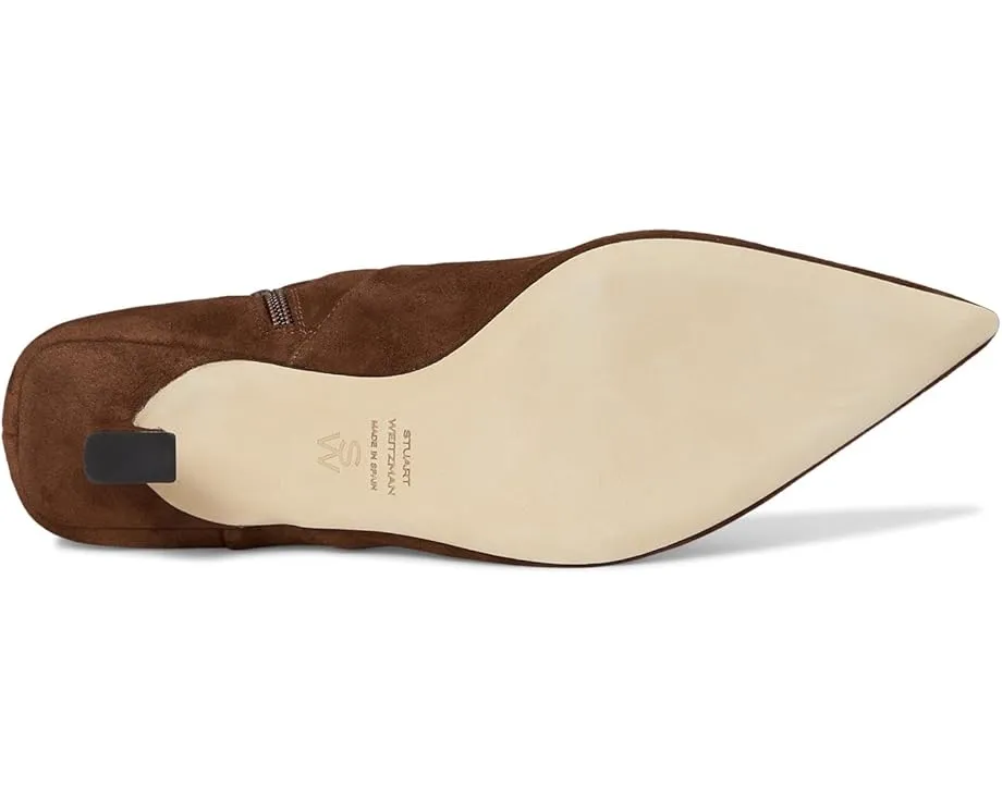 Высокие сапоги Vinnie Zip 50 на изящном каблуке из козьей кожи Stuart Weitzman