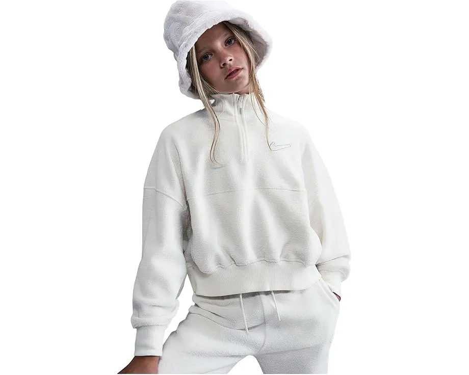 Детская флисовая толстовка Nike Kids Sportswear Long Sleeve Fleece Top с карманом и логотипом