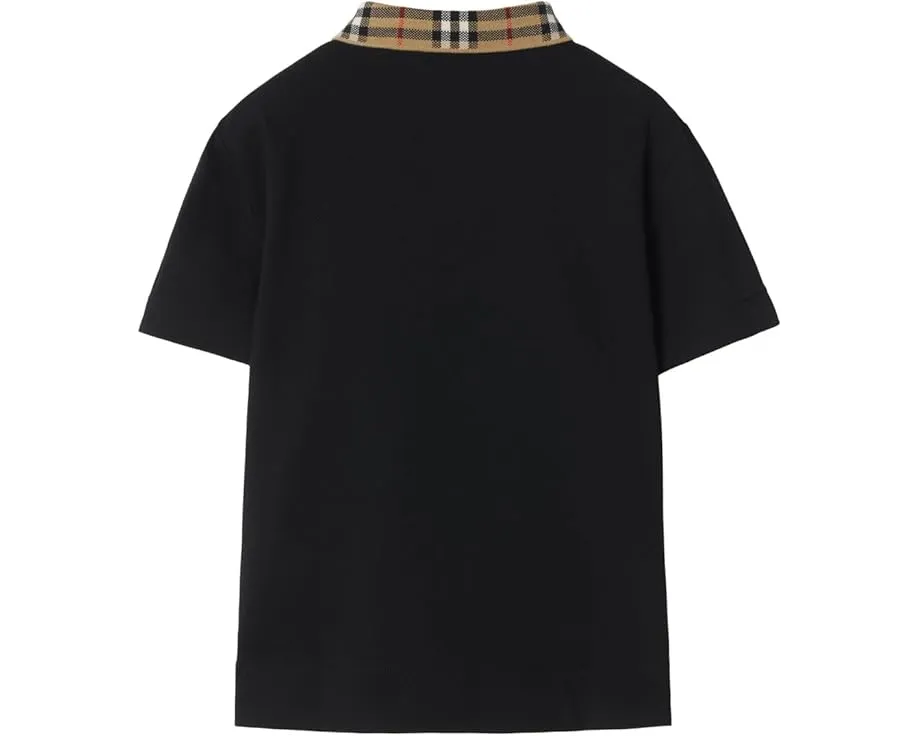 Burberry Kids поло Johane Check Collar для детей с воротником в клетку