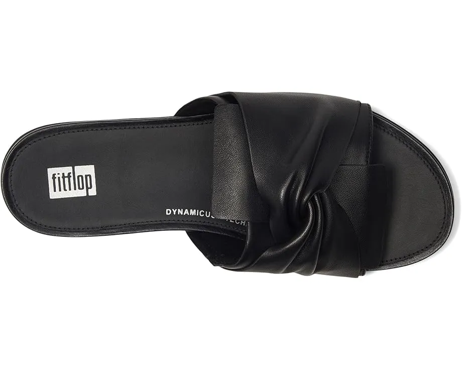 Сланцы FitFlop Gracie из мягкой кожи с бантом