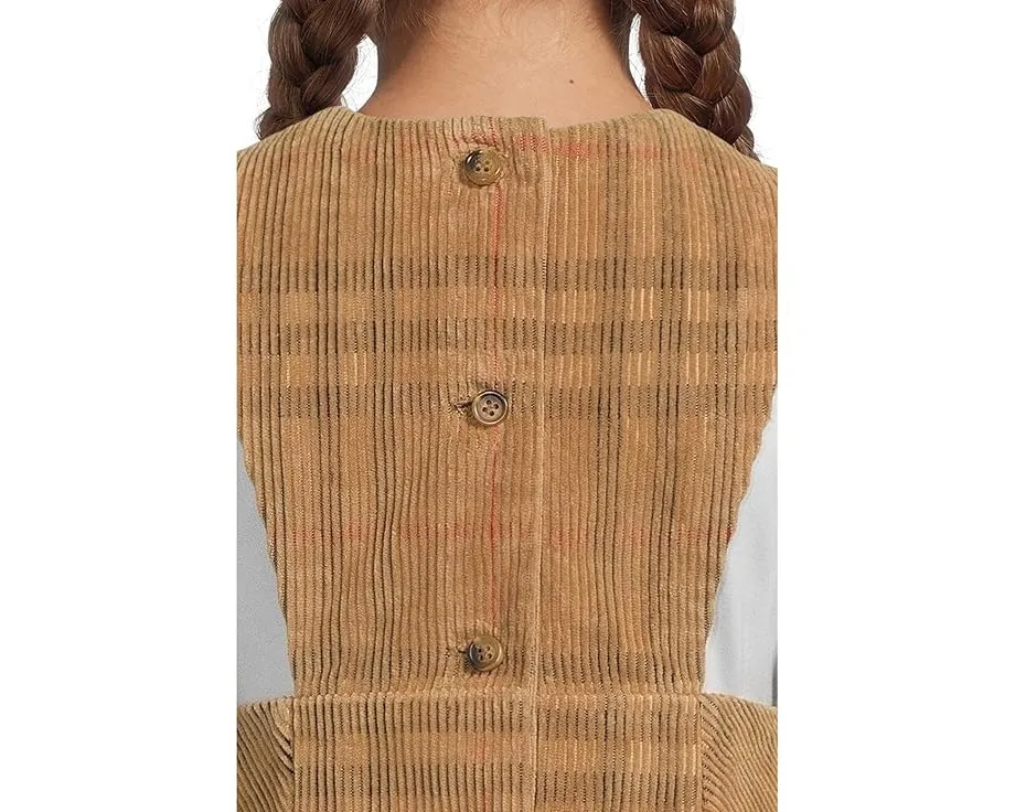 Платье Burberry Kids Halima Corduroy Check из вельвета с клеткой