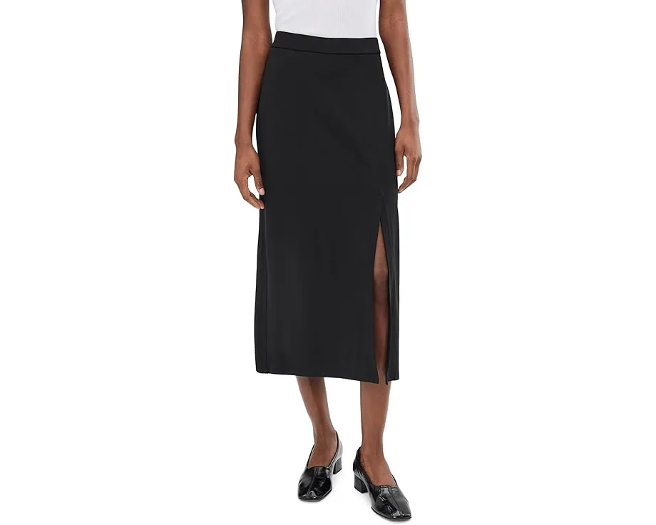 Юбка Petite Stretch Jersey Knit Eileen Fisher прямая с разрезом