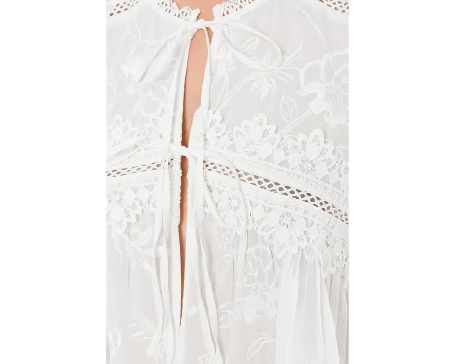 Топ Lillith AllSaints с круглым вырезом и пеплумом