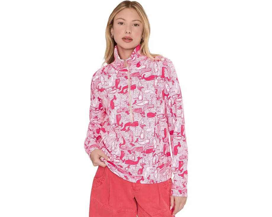 Поло Eleni с полузастежкой и длинными рукавами Lilly Pulitzer
