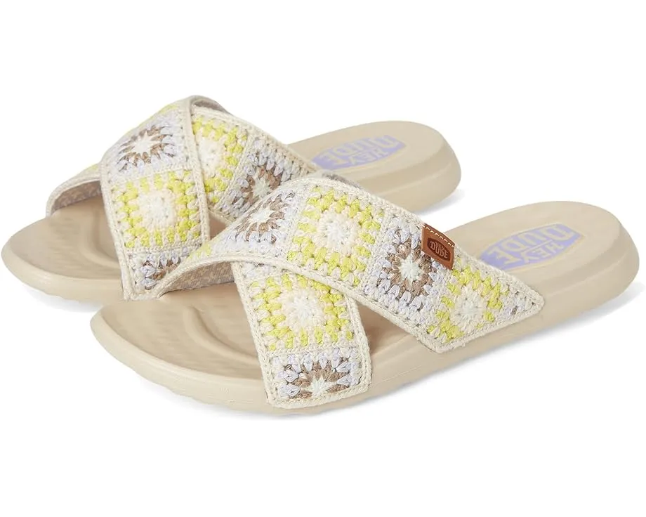 Сандалии Hey Dude Christi Slide Cottage Crochet с вышитой крючком перемычкой