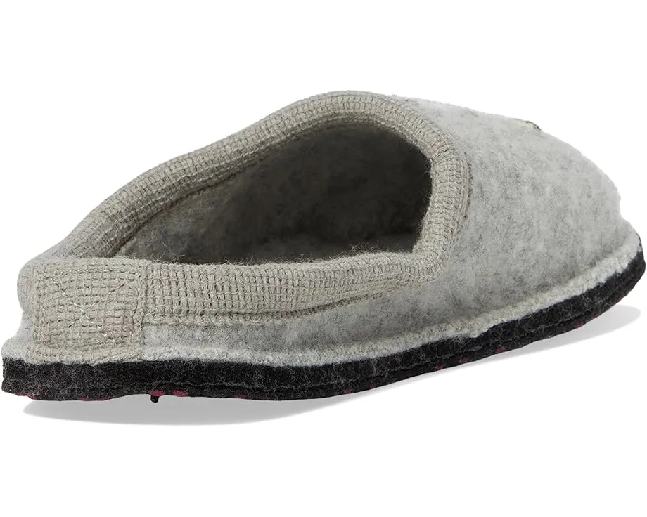 Тапочки Haflinger Katze из вареной шерсти с вышивкой